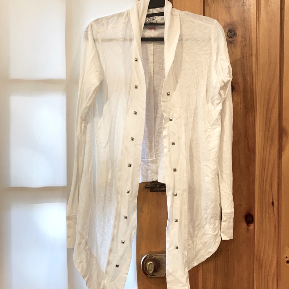 Large White cardigan. Pink brand
